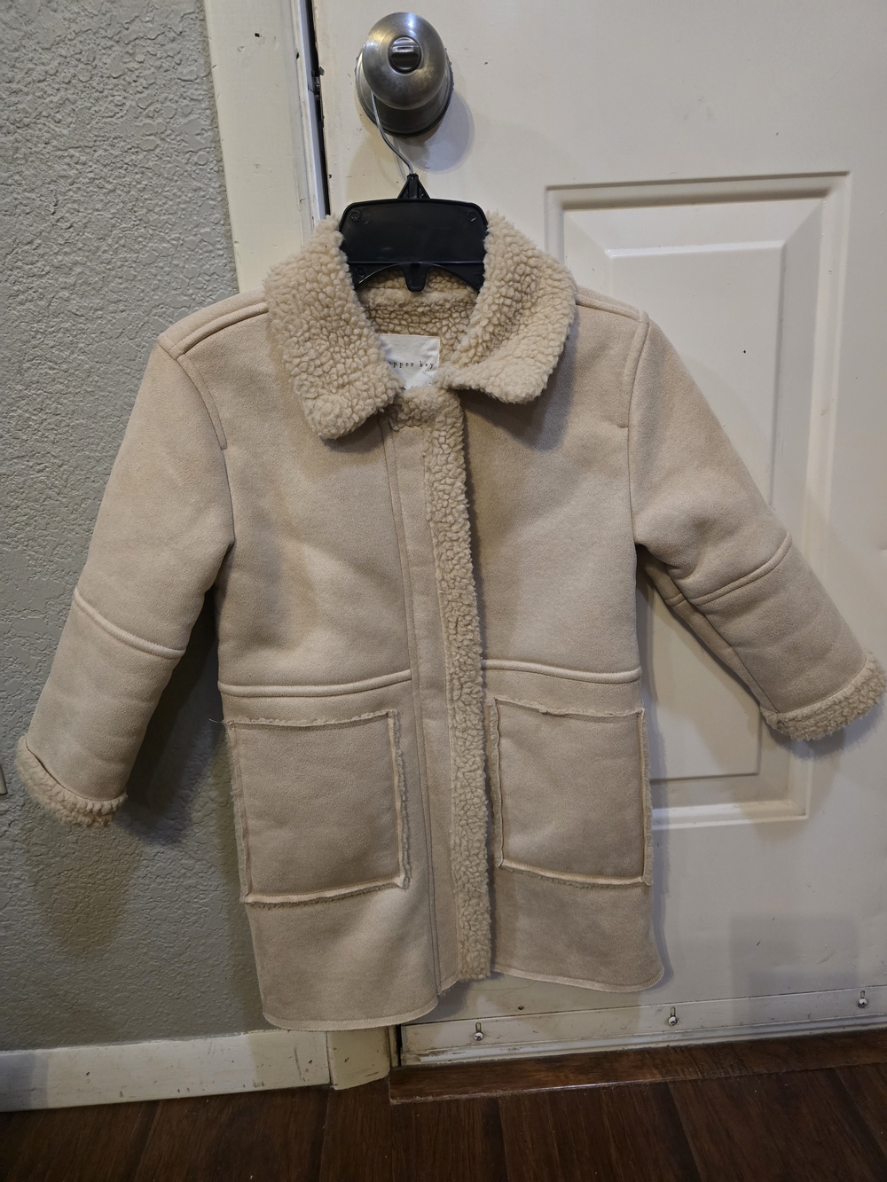 Copper Key Kids Cream Faux-Shearling Coat - Soft Winter Jacket